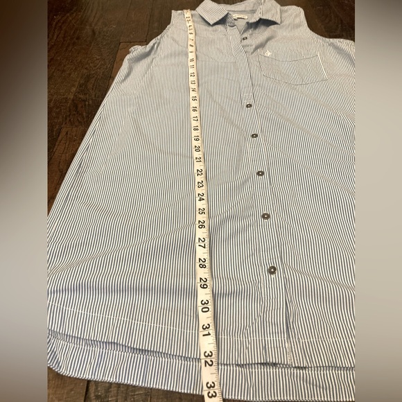 ABERCROMBIE & FITCH Shirt Dress : Blue and White Stripe - Medium - Picture 2 of 9